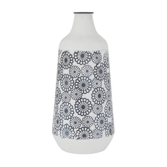 White Iron French Country Vase